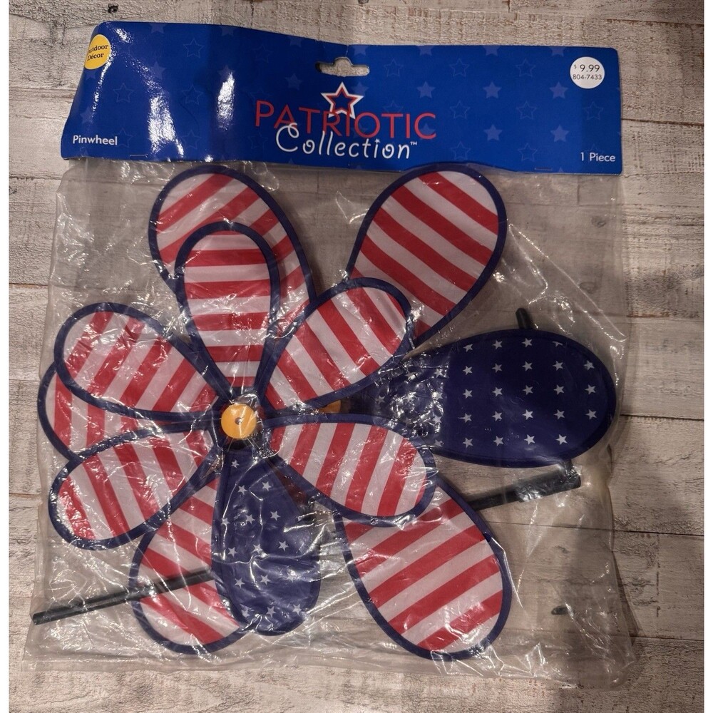 Patriotic Collection Pinwheel Red White Blue Stars Stripes July 4th